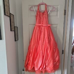 Elegant Coral Kids Dress